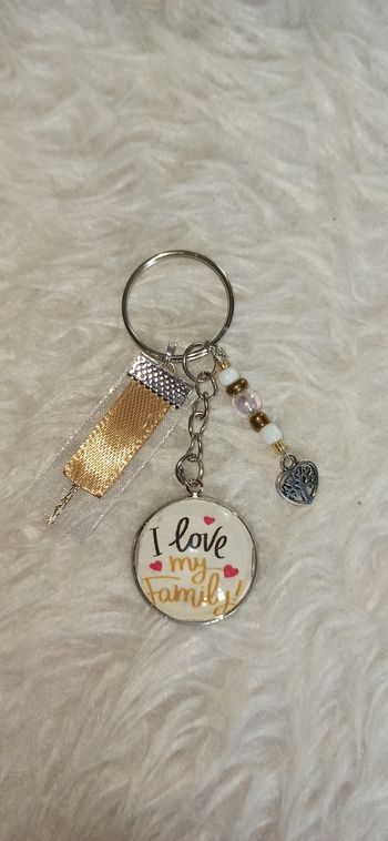 Porte clé famille " I love my family "