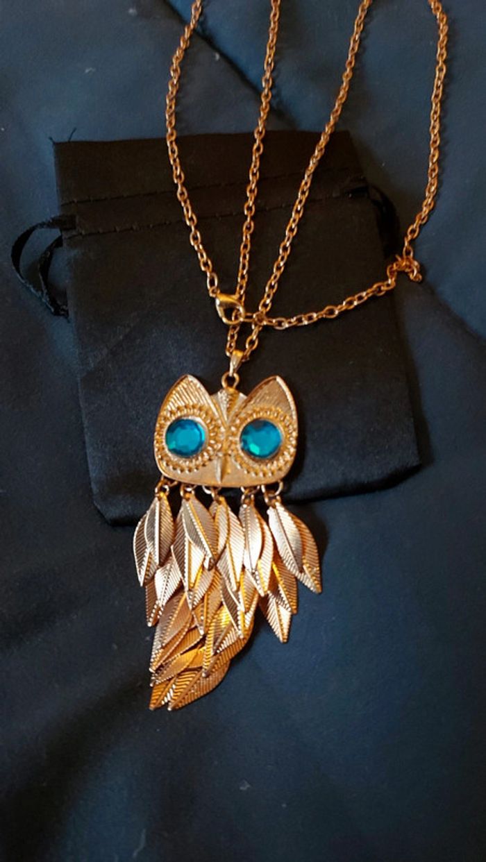 Collier hibou neuf - photo numéro 2