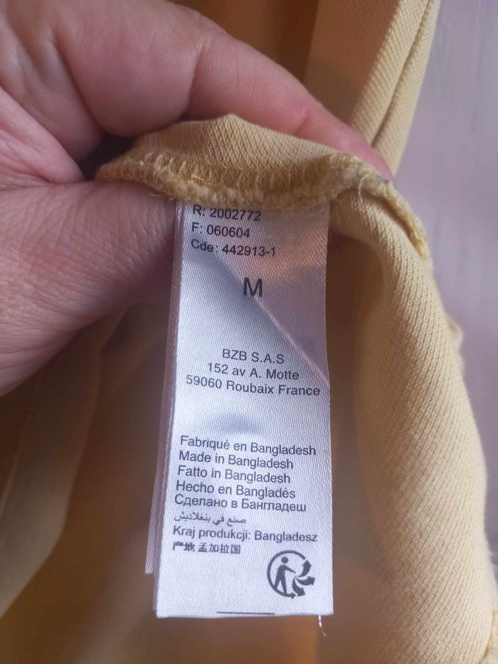 Polo jaune taille M BZB - photo numéro 7