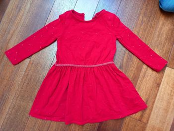 robe rouge vertbaudet manche longue