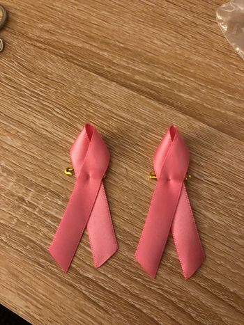 2 Rubans roses cancer sein