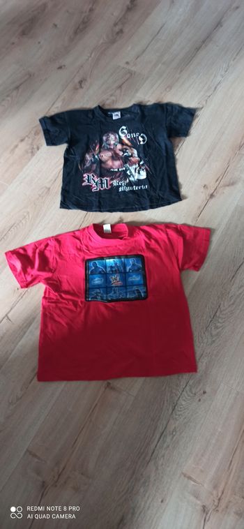 2 t shirts catcheurs 8 ans