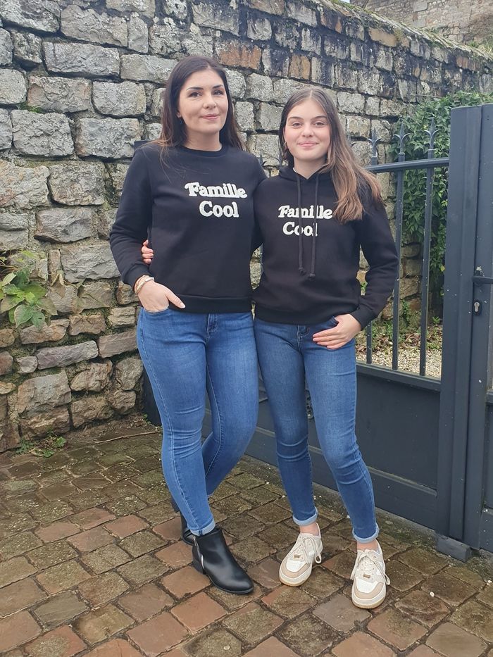 Sweat à capuche Famille Cool Taille 8 ans - photo numéro 5