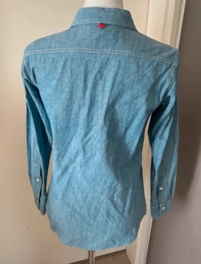 Inès de la Fressange by Uniqlo,  chemise en denim bleu Taille S./36. - photo numéro 3