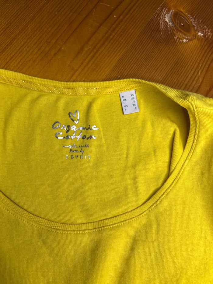 T-shirt esprit jaune logo paillettes - photo numéro 5