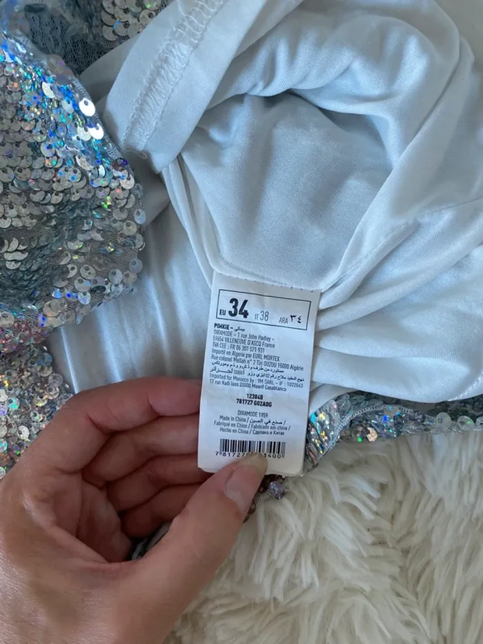 Robe de soirée à sequins Pimkie taille 34 - photo numéro 4