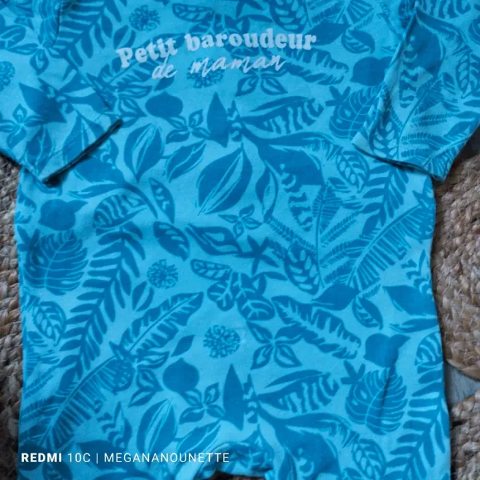 🌿🦕 Pyjama grenouillère léger – Gémo – 12 mois / 74 cm – Très bon état - photo numéro 3