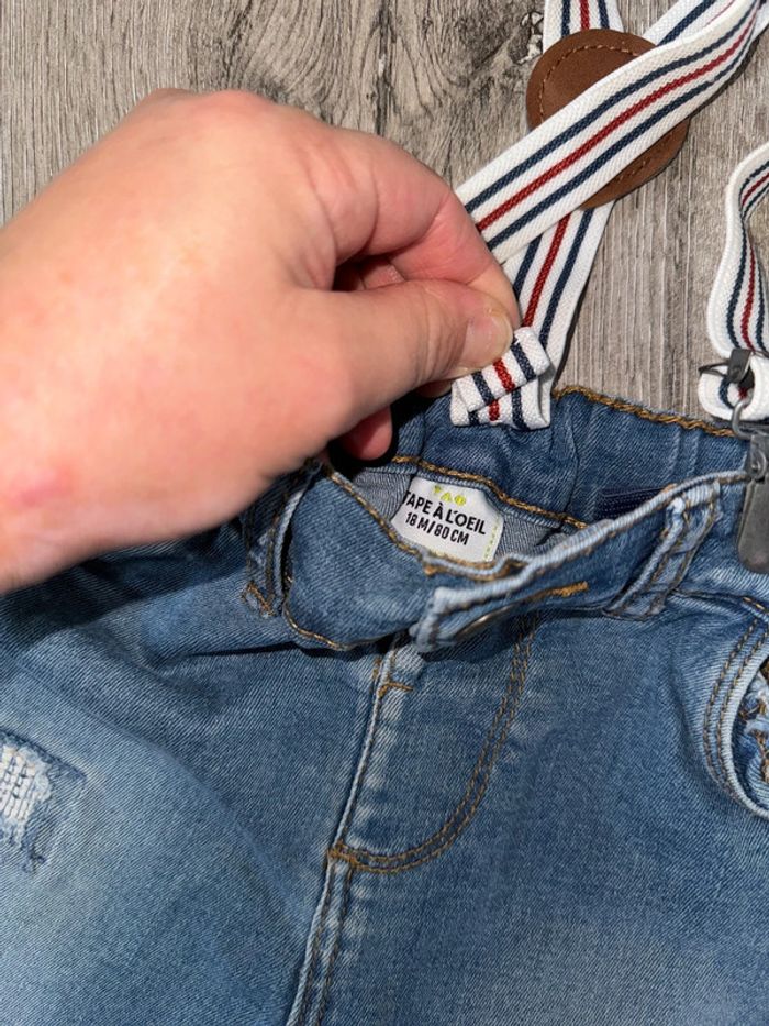Jeans 18 mois avec bretelles - photo numéro 2