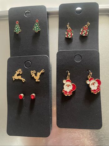 🎄 Lot de 5 paires de boucles d’oreilles de Noël🎄