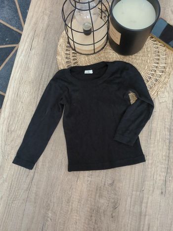 Tee shirt noir moulant 2/3ans Élodie