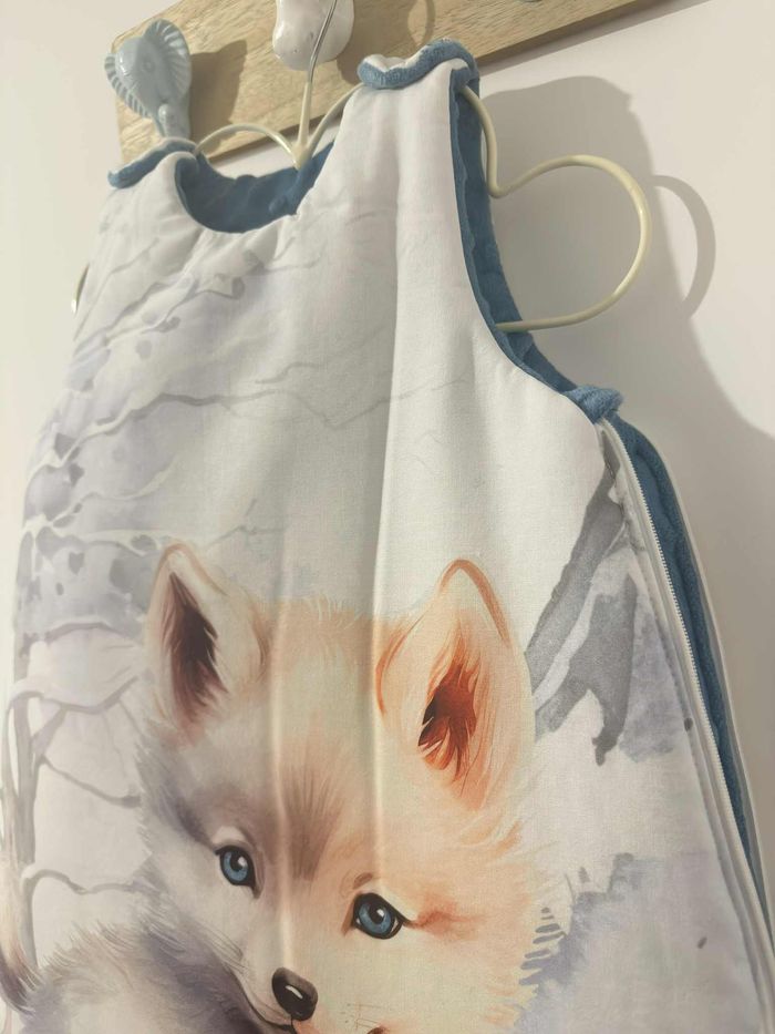 Gigoteuse hiver loup bleu garçon naissance 6 mois - photo numéro 3