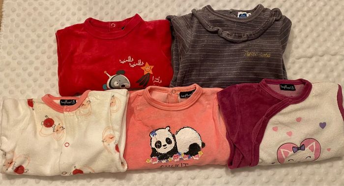 Pyjama velours fille 6 mois