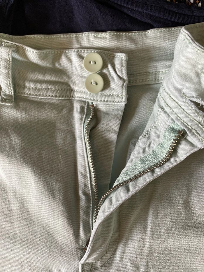 Jean large vert d’eau taille haute 34/14 ans - photo numéro 5