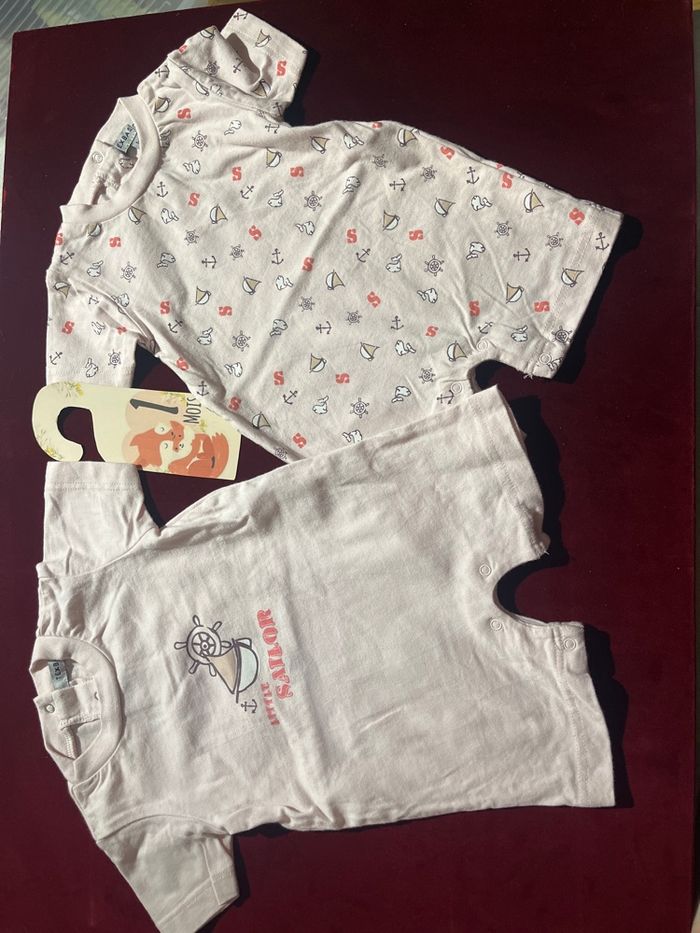 Lots de 2 barboteuses 1mois