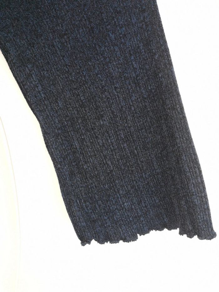Pull en tricot côtelé crop bleu marine Pull & Bear Taille S - photo numéro 4