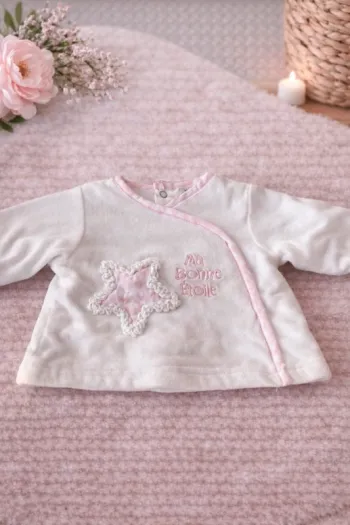 🌸 Gilet / haut bébé fille – Taille 1 mois 🌸