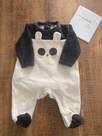 Pyjama en velour panda bébé naissance Orchestra