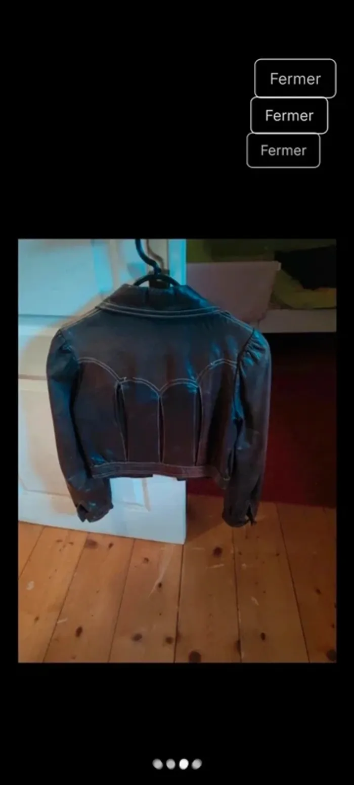 Veste en Cuir Véritable Bagatelle – Taille 36 – Pièce Rare & Stylée - photo numéro 3