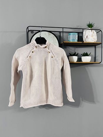 Pull en maille rose pale 5 ans 