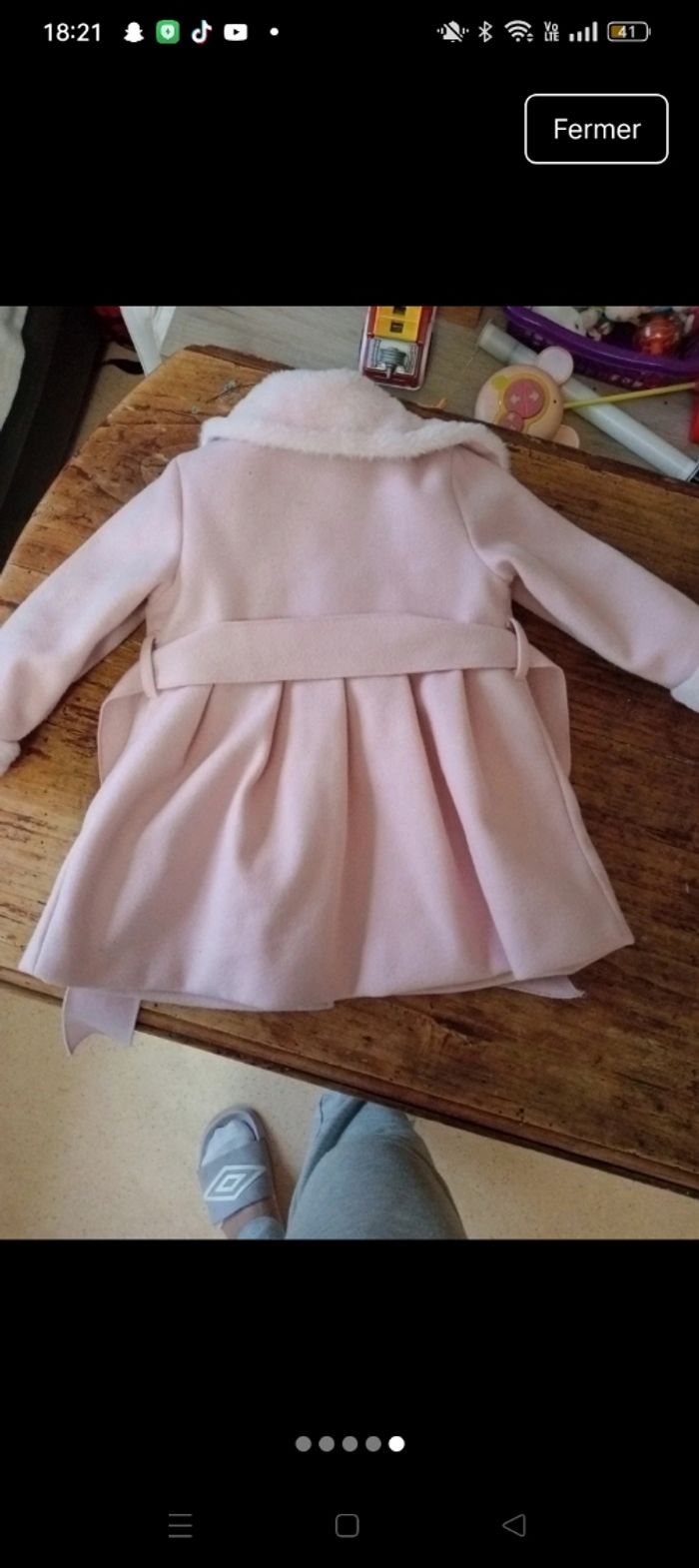 Manteau rose poudré - photo numéro 3