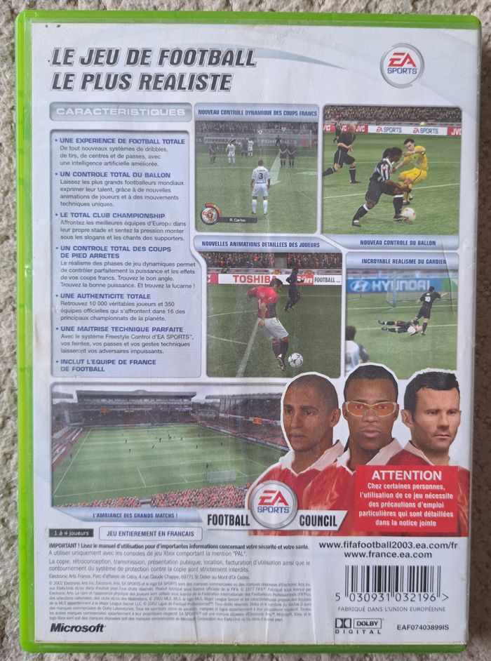 🎮 Lot Fifa + Ghost Recon 2 Microsoft Xbox Original 1ère Génération PAL - photo numéro 5