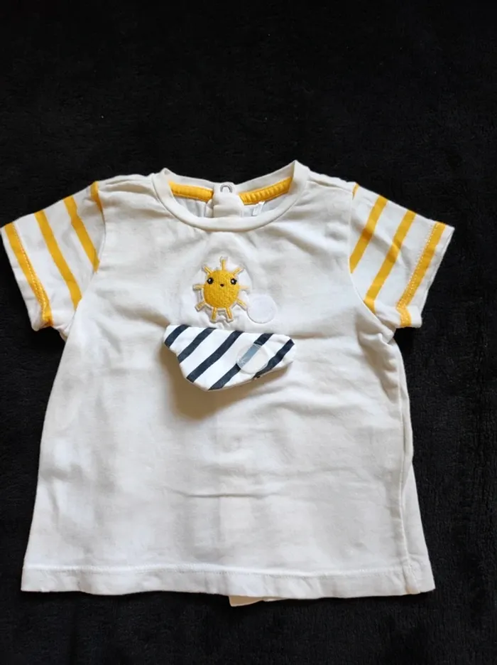 Lot 3 mois été pantalon t-shirt pyjama - photo numéro 5