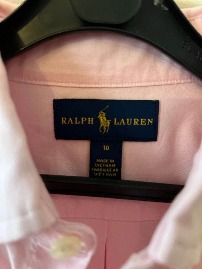 Chemise tunique manches longues logo arrière 10 ans - Ralph Lauren - photo numéro 3