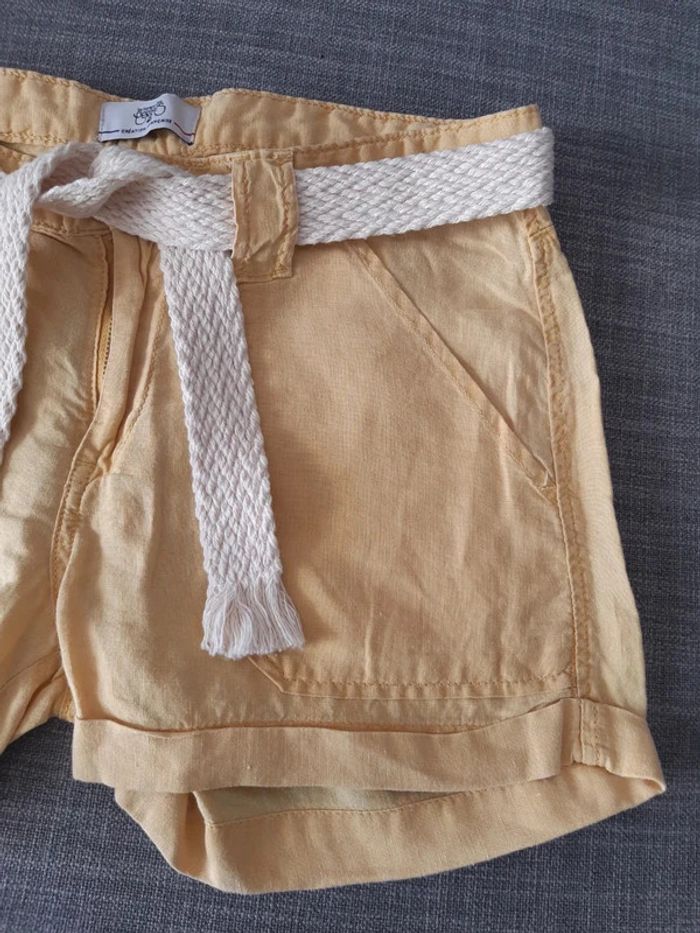 Short jaune lin - Le Temps des Cerises - TRES BON ETAT - photo numéro 7