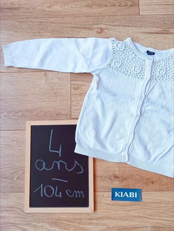 Gilet blanc dentelé Kiabi