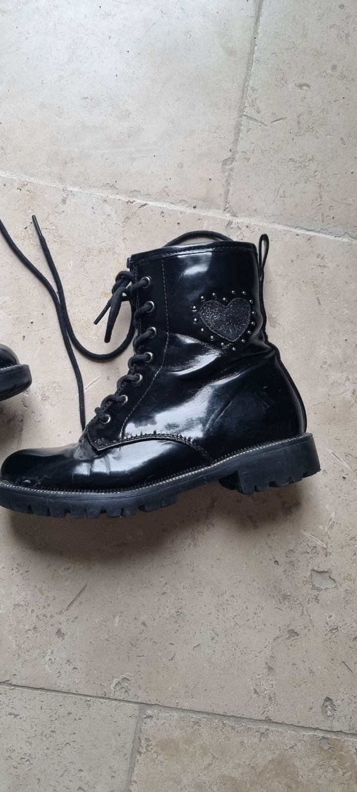 Bottines noires vernies - photo numéro 2