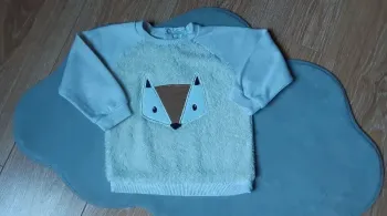 Pull crème motif renard gémo 3 ans en très bon état