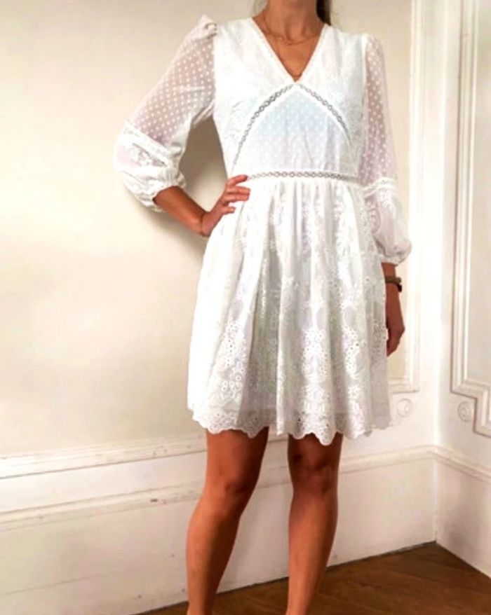 😍 Tres belle robe d'été Roma Ecru signé Claudie Pierlot | taille 36 | prix boutique 265€ 😍 - photo numéro 10