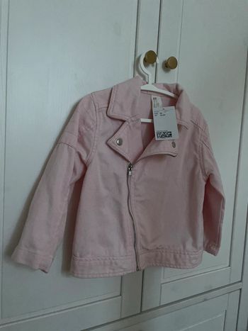 Perfecto neuf rose en jean H&M 18 24 mois