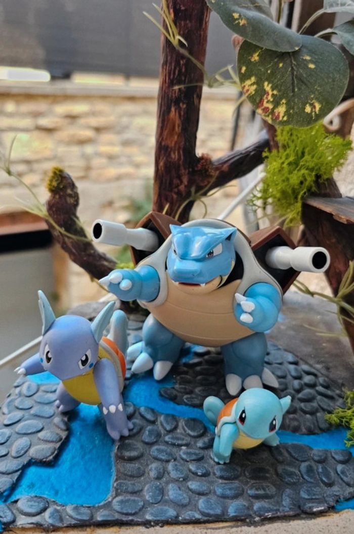 Super figurine Pokemon Nintendo Évolution carapuce Carabaffe tortank - photo numéro 5