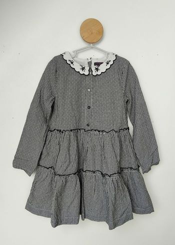 Robe 8 ans Sergent Major carreaux vichy fleurs printemps 🤍