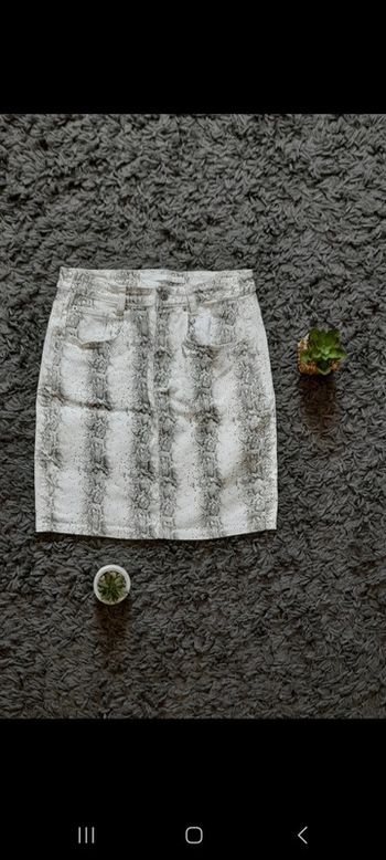 Jupe en jean imprimé python