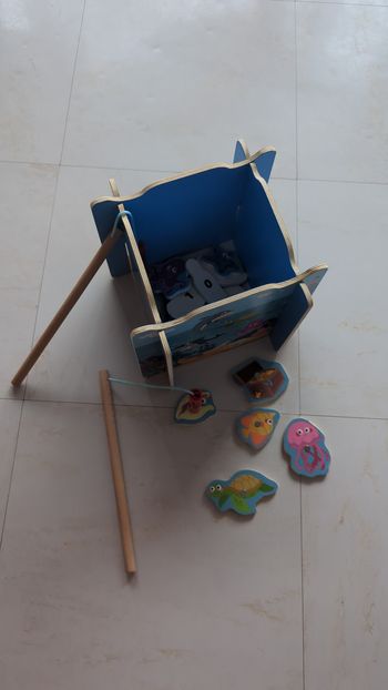 Jeu de  pêche en bois enfant