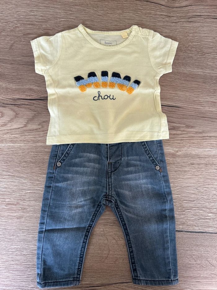 Ensemble T-shirt + Jeans 3Mois