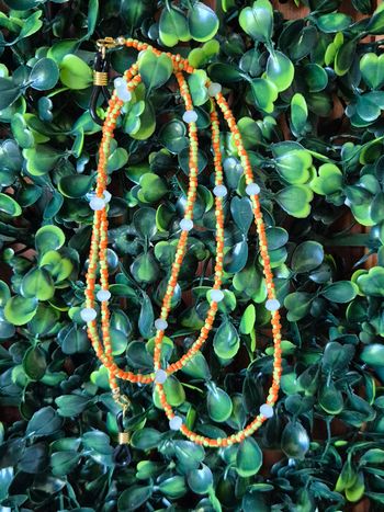 Cordon à lunette orange/vert