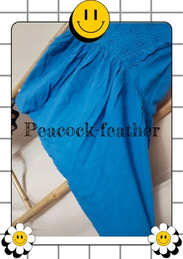 Débardeur bleu xl broderie anglaise kiabi - photo numéro 5