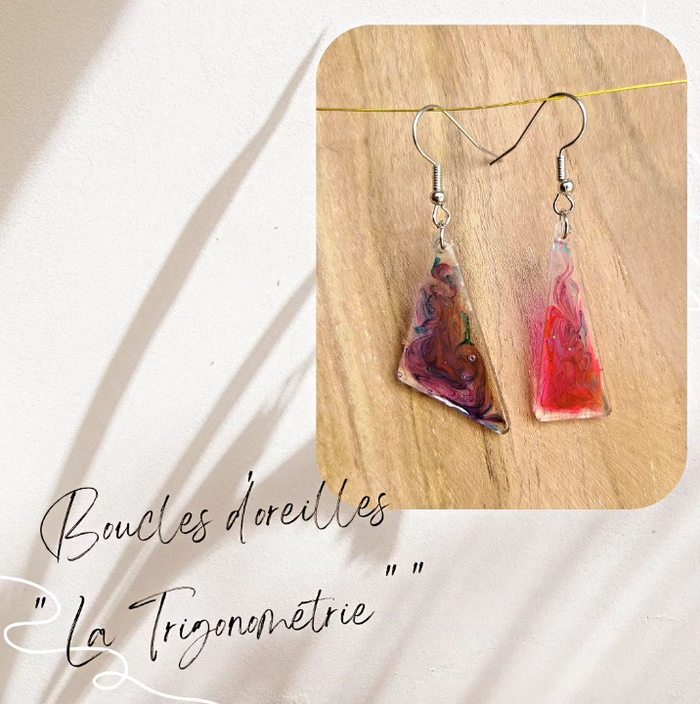 Boucles d'oreilles " La trigonométrie"