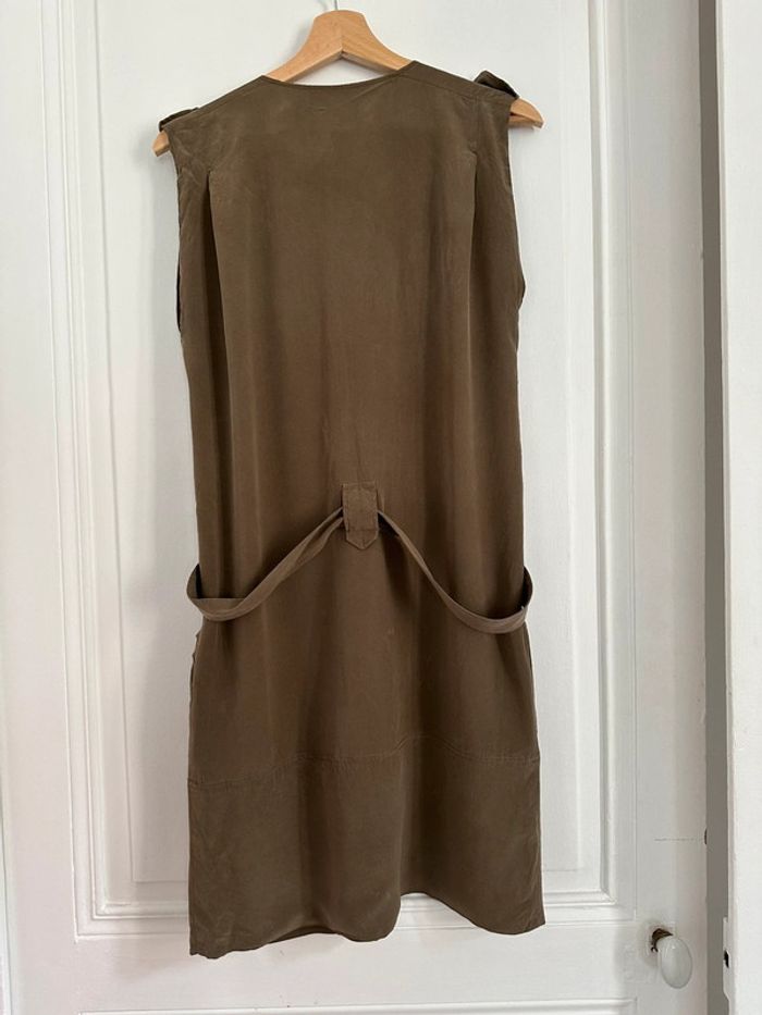 Robe kaki en soie Gérard Darel taille 36 - photo numéro 6