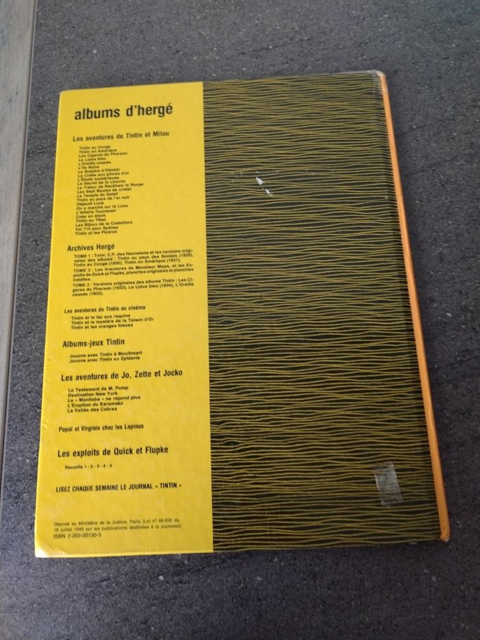 BD ancienne Un album-film "Les aventures de Tintin au cinéma" - photo numéro 2