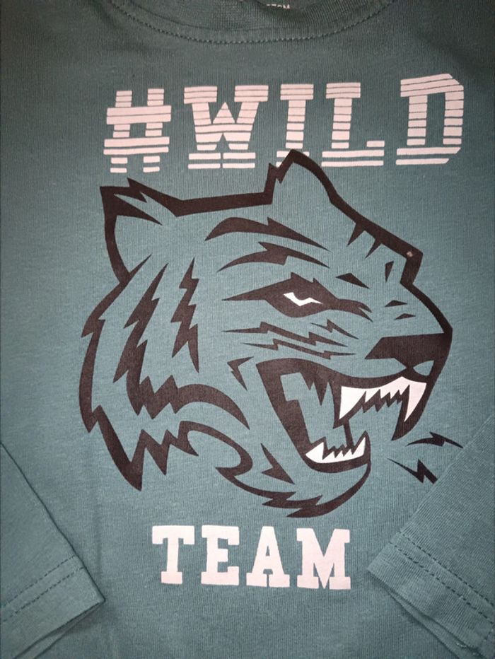 Tee shirt manches longues Wild team inextenso 4 and Tigre - photo numéro 3