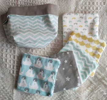 Lingettes neuves lavables