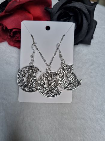 Ensemble bijoux pendentif argenté