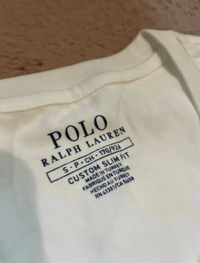 T-shirt blanc Ralph Lauren, taille S jamais porté - photo numéro 5