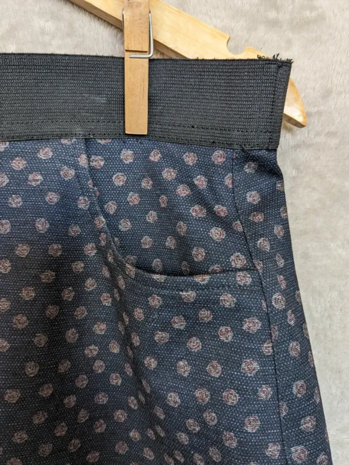 Jupe droite - bleue motifs - photo numéro 3