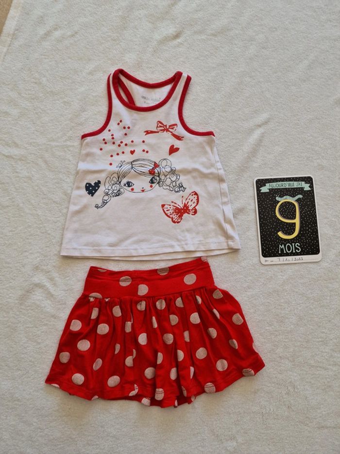 Ensemble jupe 9 mois