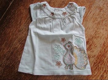 Lot de 2 t-shirts été bébé fille 6mois